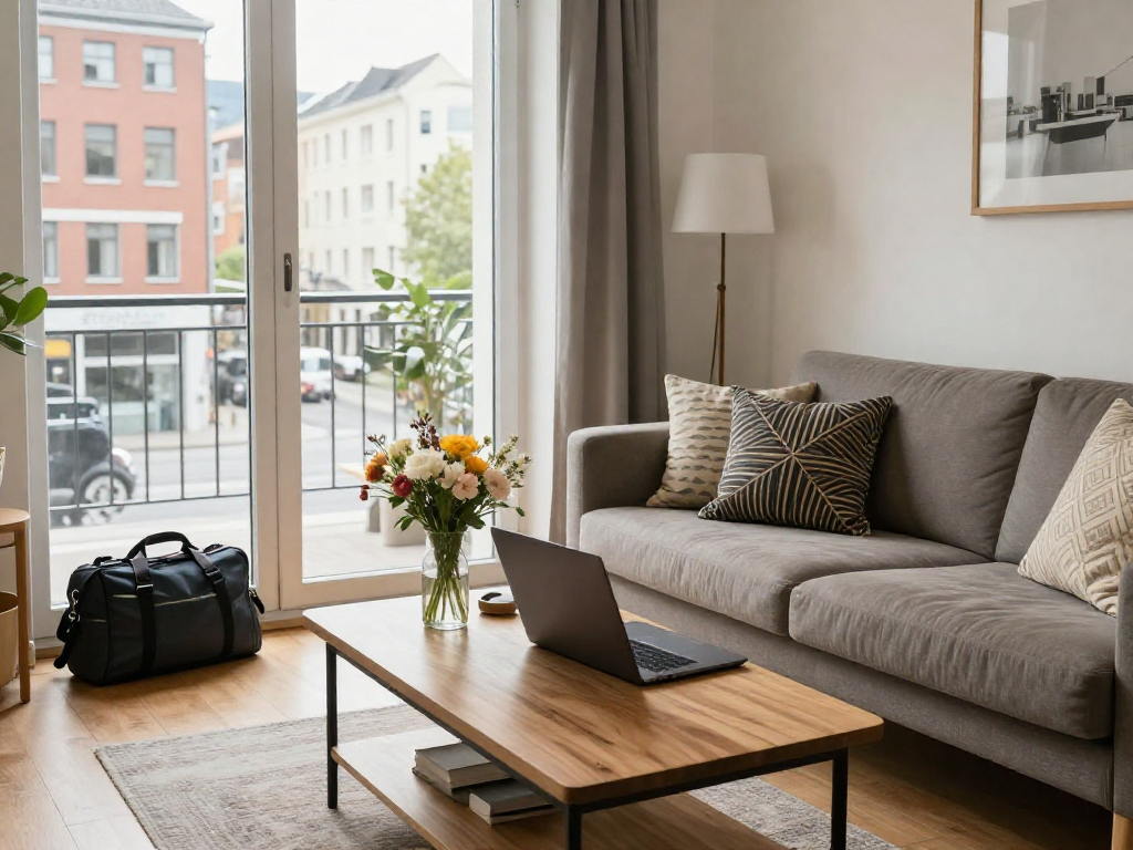 Moderne monteurwohnung hannover mit gemütlichem Wohnraum, ideal für Geschäftsreisende und Touristen.