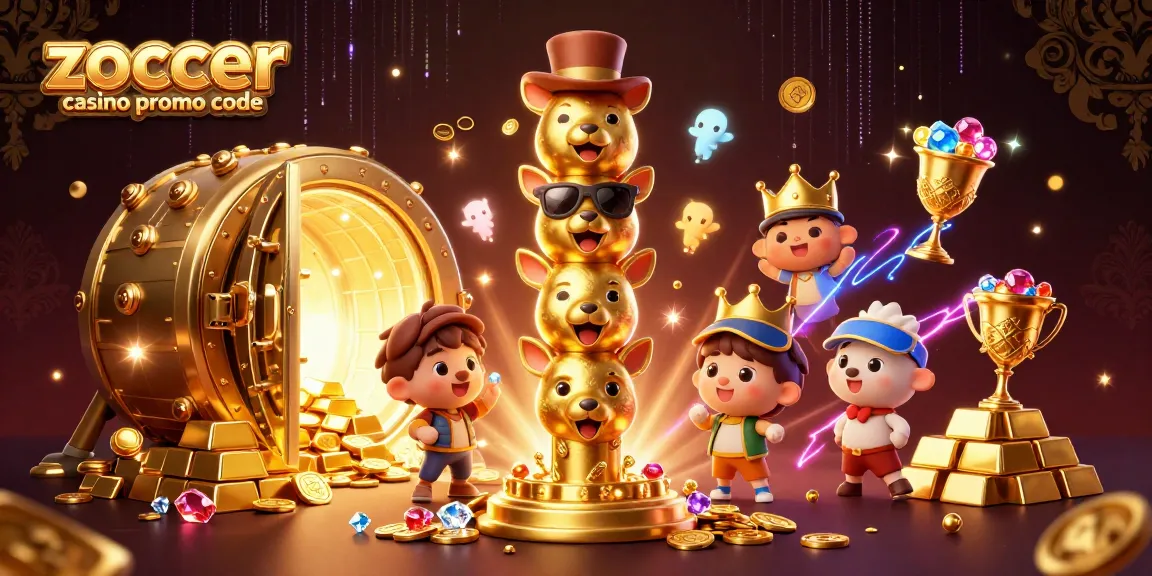 Win incredible bonuses with zoccer casino promo code in an exciting, vibrant casino scene filled with gaming elements.